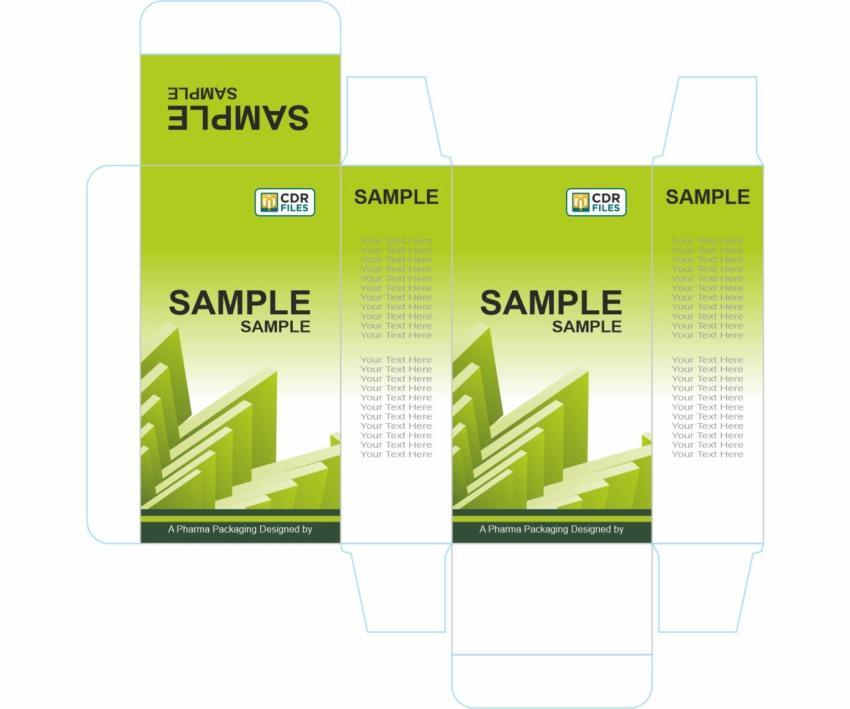 CDR Light & Dark Green Pattern Design for Pharma