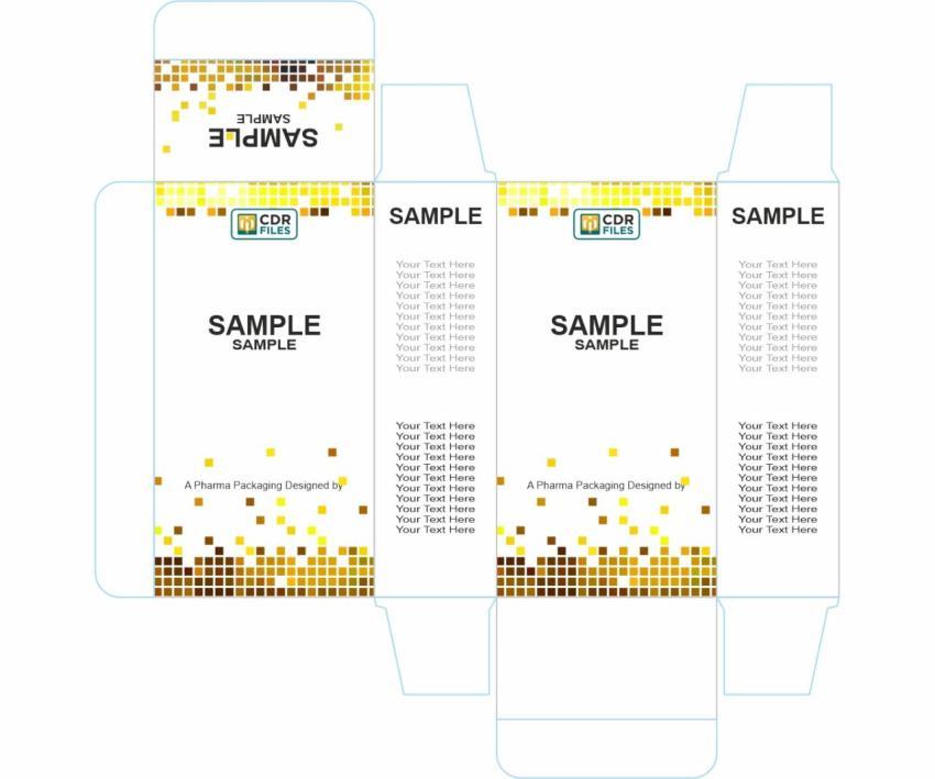 Yellow and Gold Top Bottom Box Design Pattern