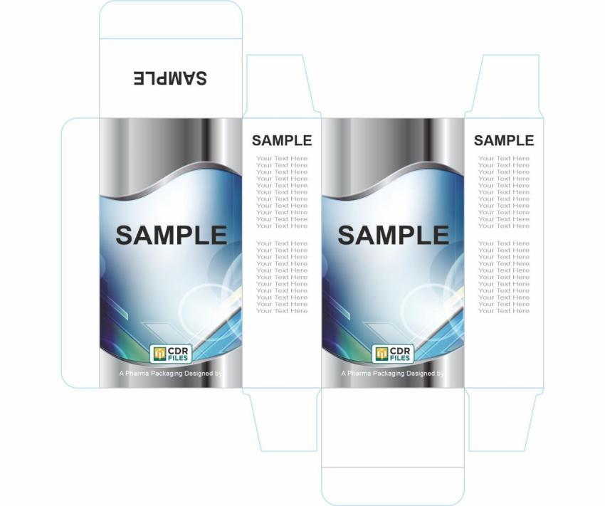 CDR Gray Waves Background with Multicolour Pattern Pharma Suspension Design