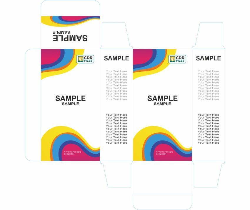 Mix Colour Yellow Blue Purple Waves Coreldraw Design