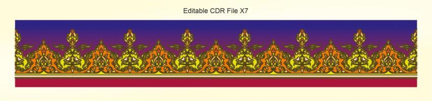 Vintage style vector floral border design for luxury packing carton