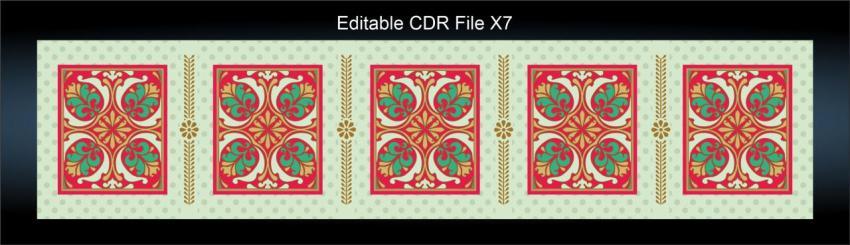 Vector beautiful floral border design for envelope