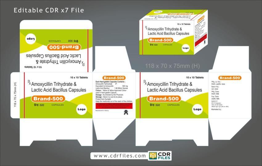 Amoxycillin Trihydrate & Lactic Acid Bacillus Capsules 01 Pharma Box