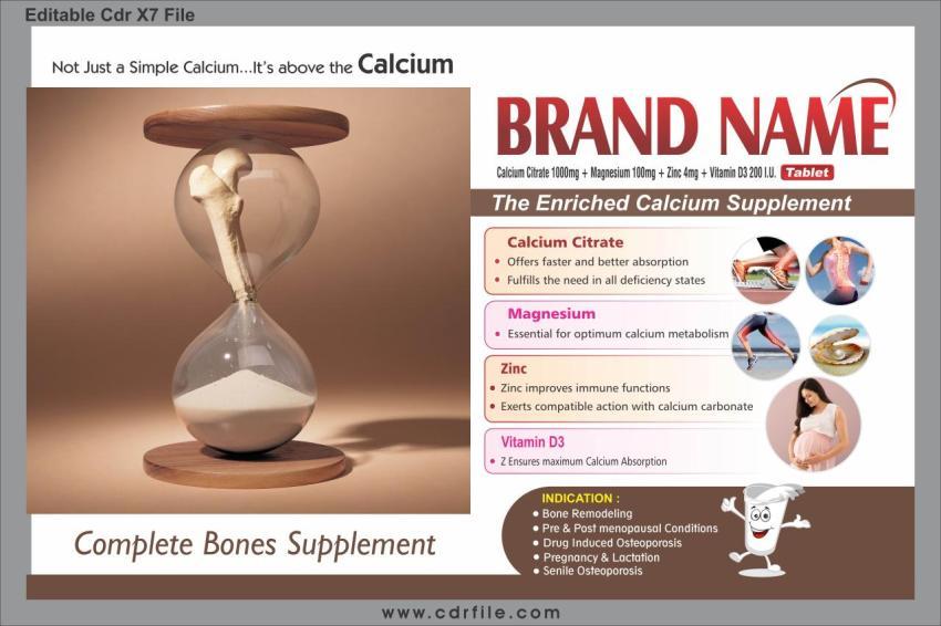 Calcium Citrate 1000mg Magnesium 100mg Zinc 4mg Vitamin D3 200 I U