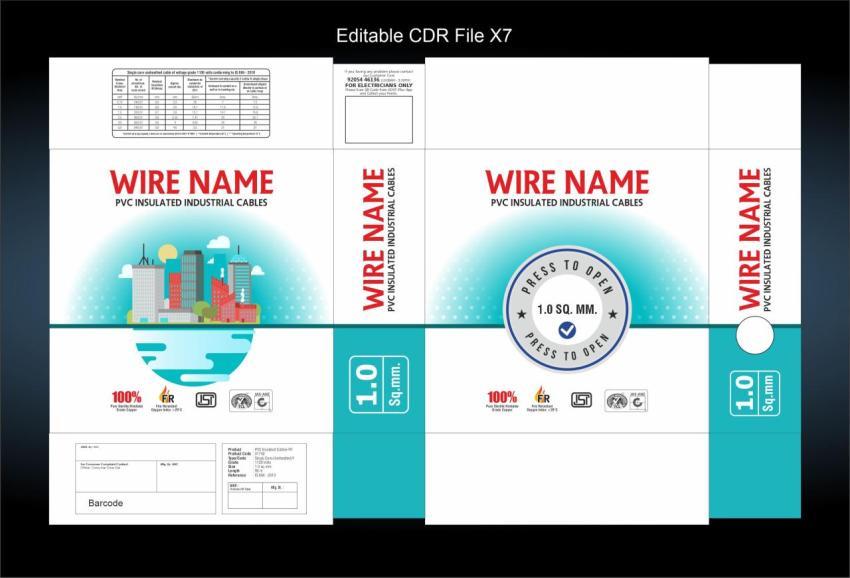 Multi strand wire 1 mm building vector on round earth shadow sea green background