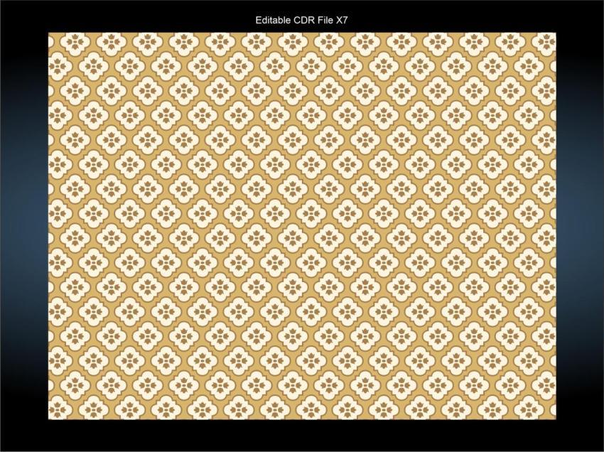 Golden vector flower & floral design pattern background