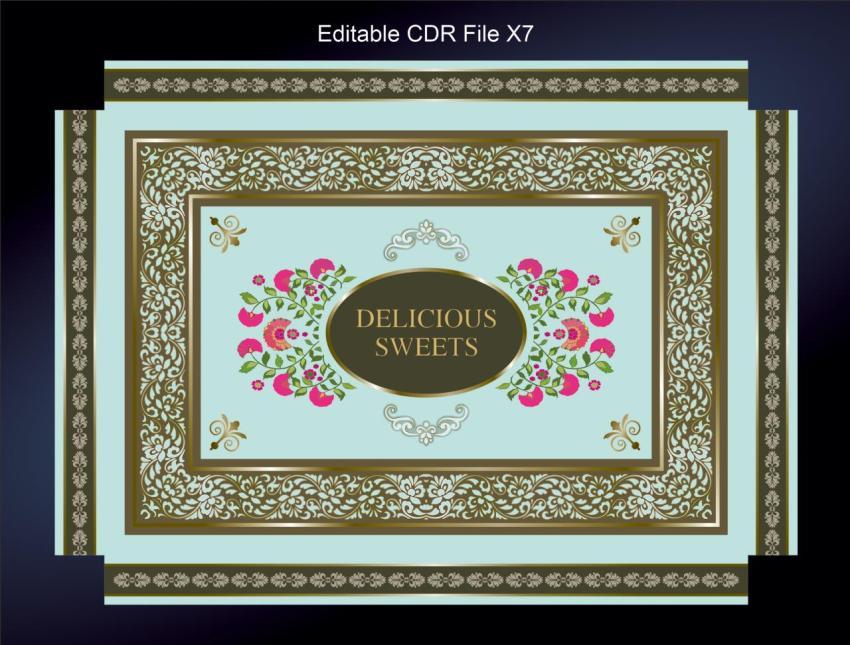 Delicious sweet carton mehandi green and pink vector floral design