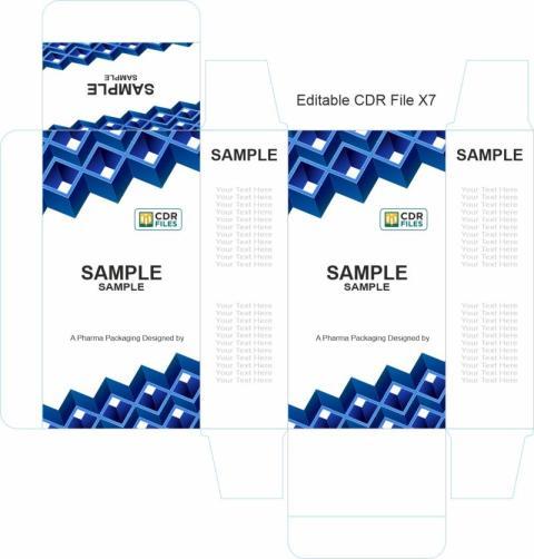 Blue Squre Ring Design Syrup Eye Drop Suspension Mono Carton