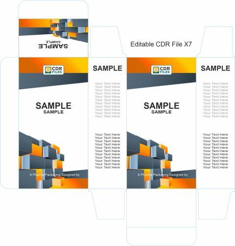 Top Line with Bottom Brick box pattern design Syrup Mono Carton