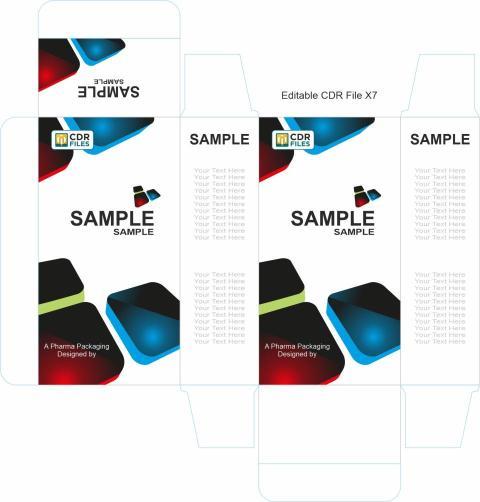 3d Square Brown Blue Black Pattern Design Syrup Suspension Mono Carton