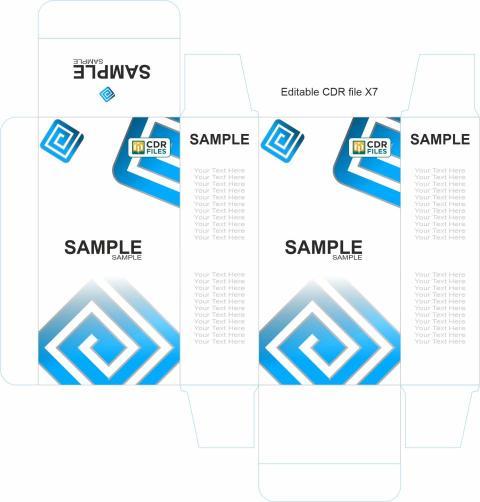 Blue Creative Square Design Syrup Suspension Mono Carton