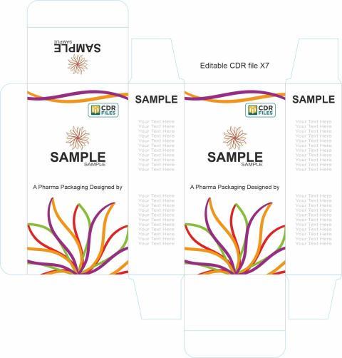 Colourful Floral Design with Waves Design Syrup Suspension Mono Carton