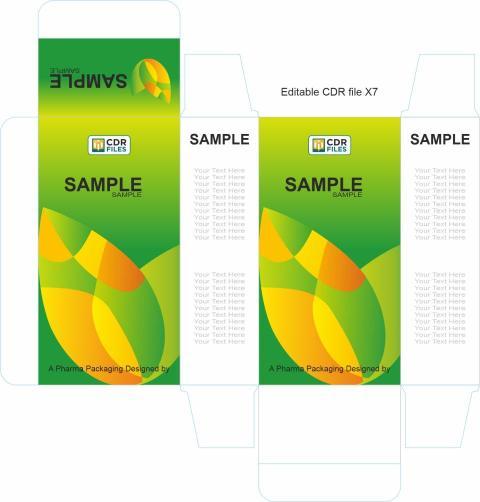 Green Orange Leaf Design Pattern Syrup  Suspension Mono Carton
