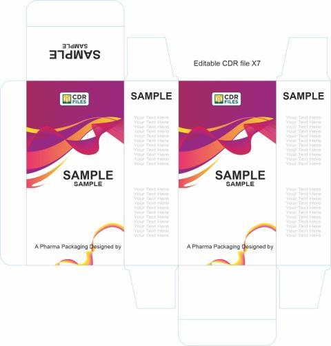 Beautiful Wave Pattern Purple Orange Top Bottom Design Syrup Idrop Suspension Mono Carton